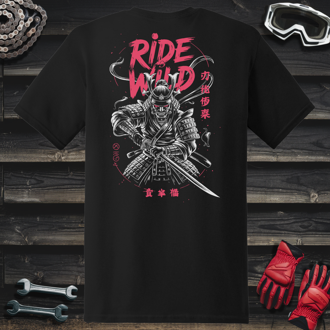 Ride Wild Japanese Warrior T-Shirt
