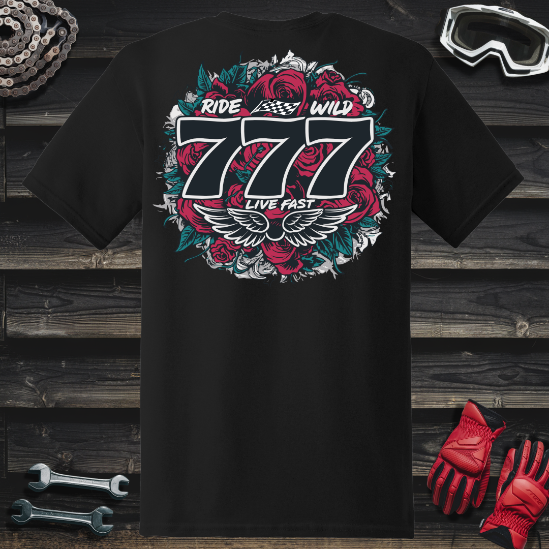 777 Red & Green Roses T-Shirt