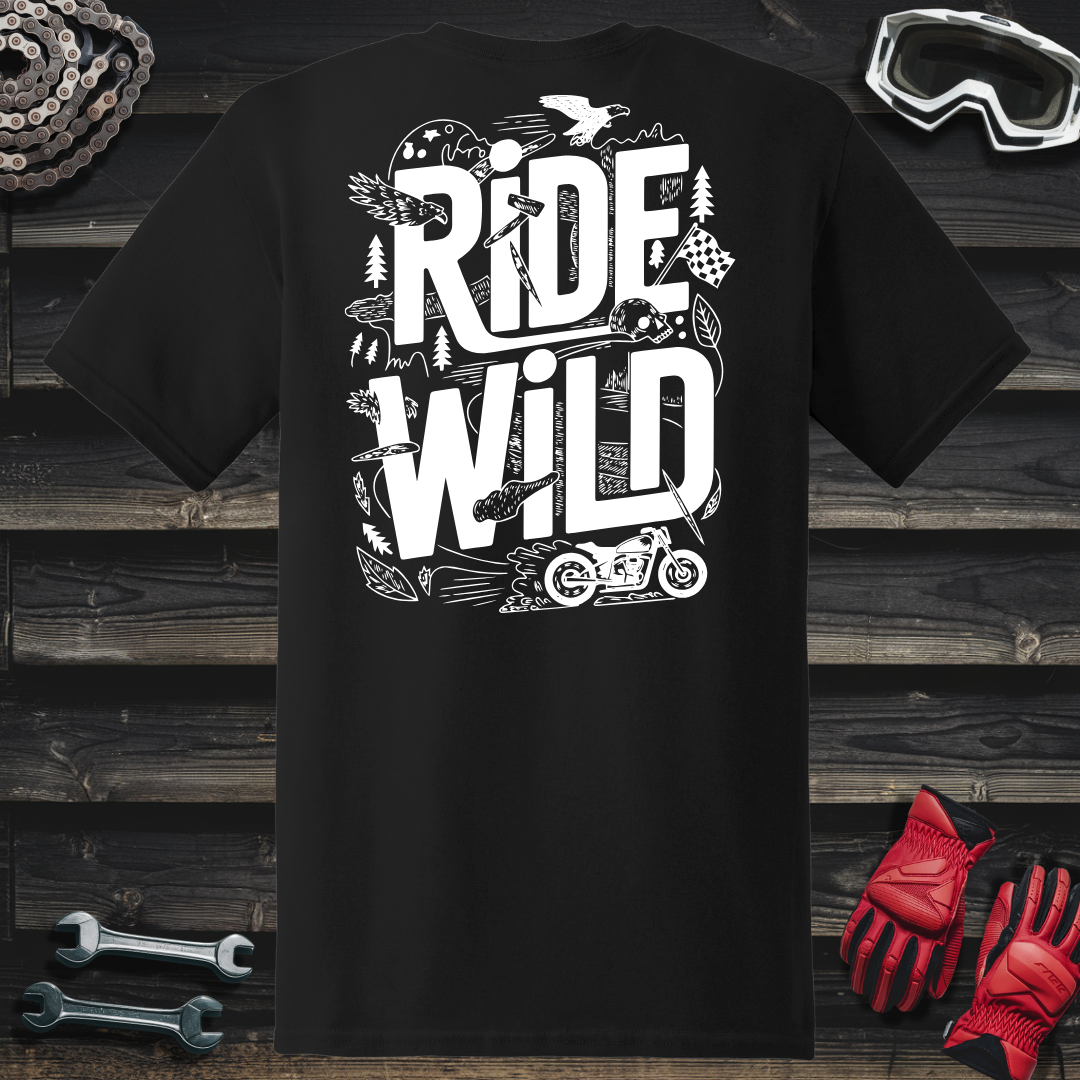 Line Art Ride Wild T-Shirt