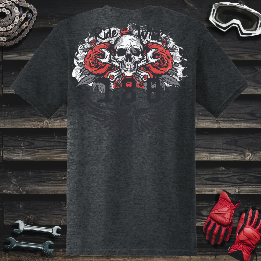 188 Skull & Angel Wings T-Shirt