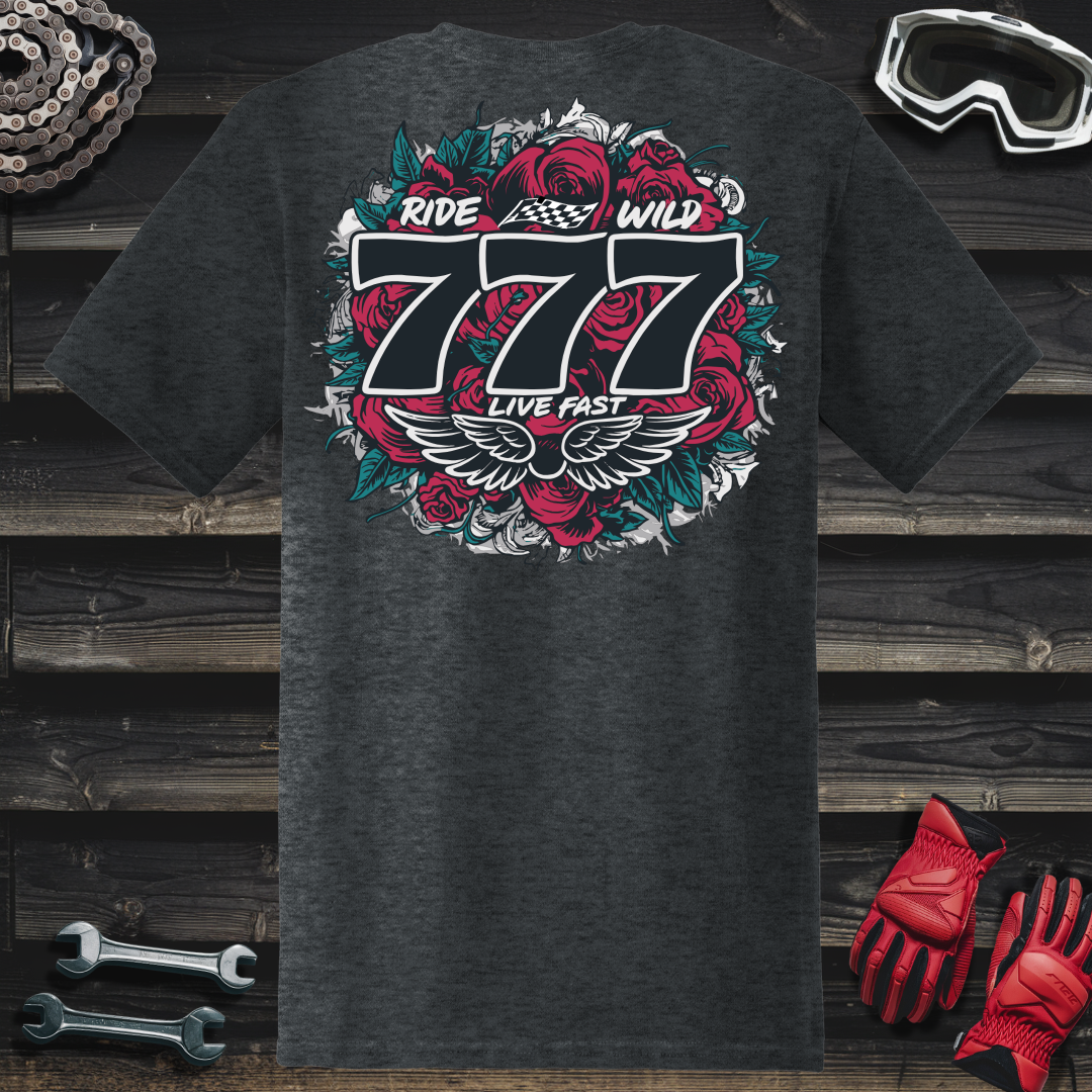 777 Red & Green Roses T-Shirt