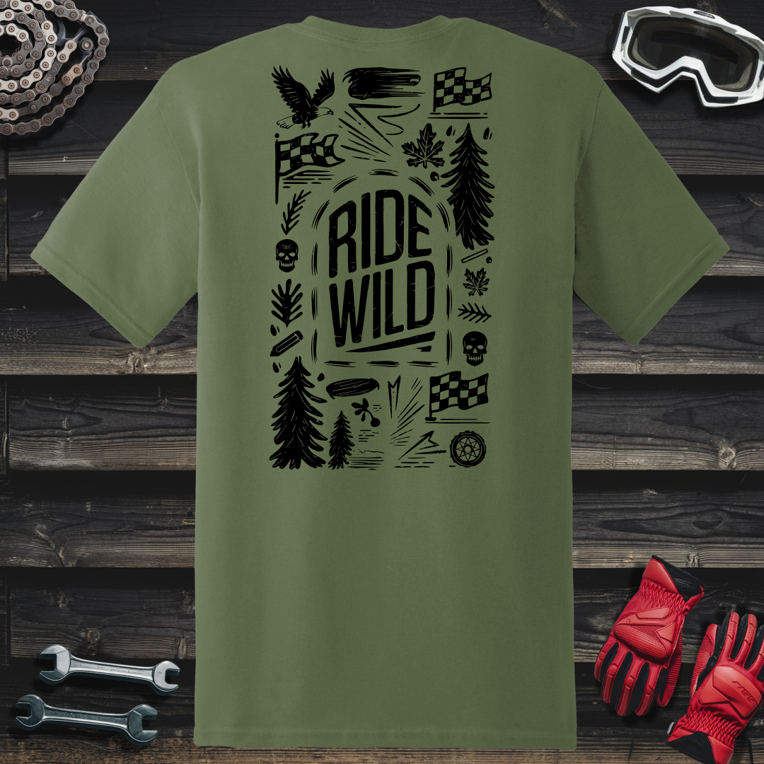 Hand Drawn Ride Wild Cartoon 2 T-Shirt