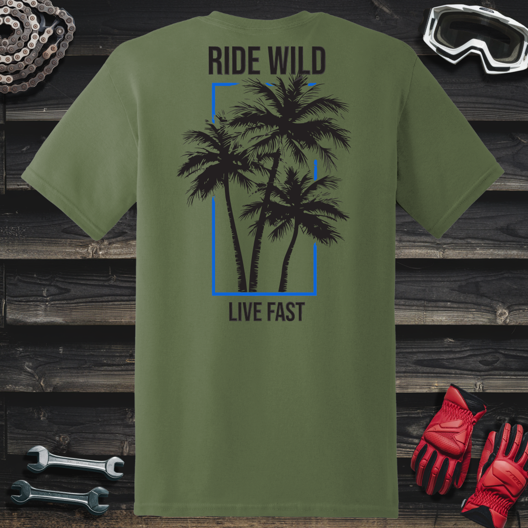 Palm Tree Ride Wild Live Fast T-Shirt