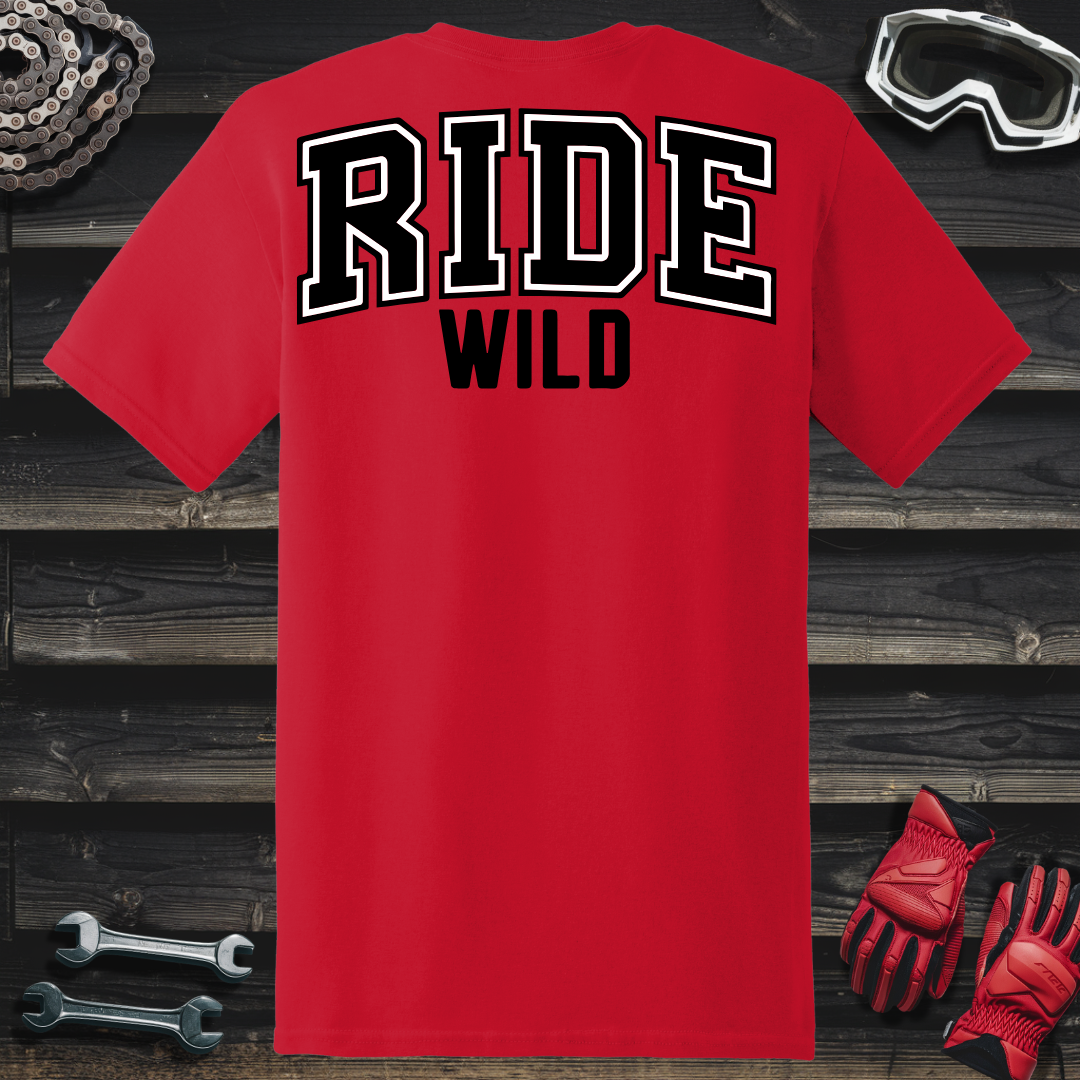 Ride Wild College Logo T-Shirt