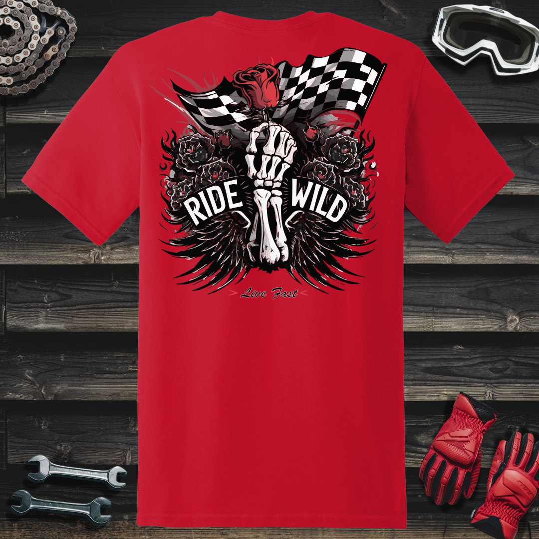 Black Roses & Skeleton Hand T-Shirt