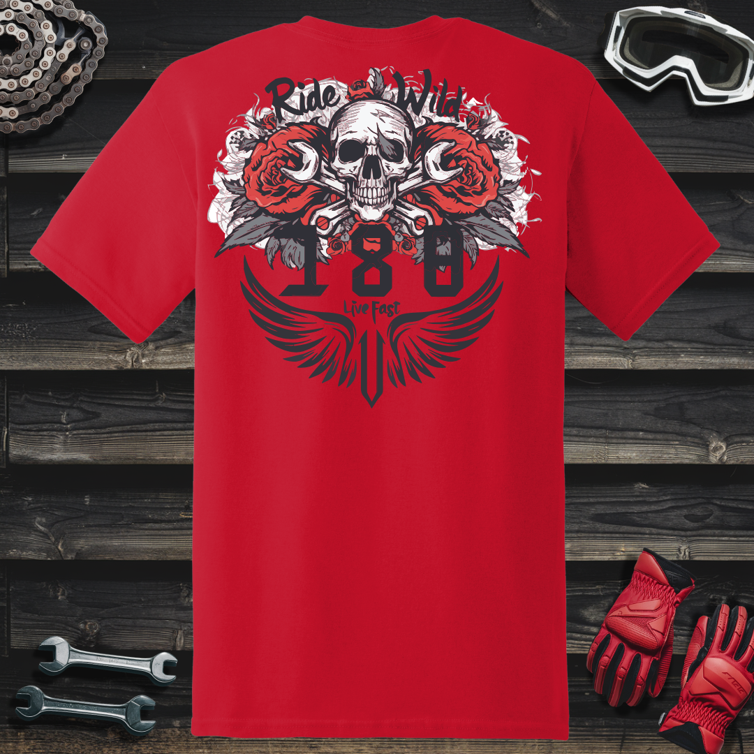 188 Skull & Angel Wings T-Shirt