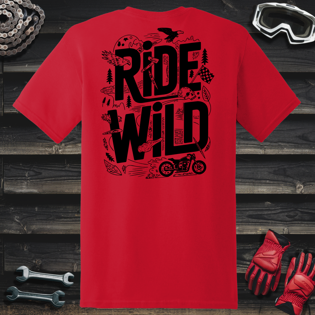Line Art Ride Wild T-Shirt