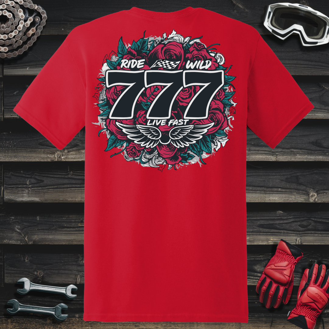 777 Red & Green Roses T-Shirt