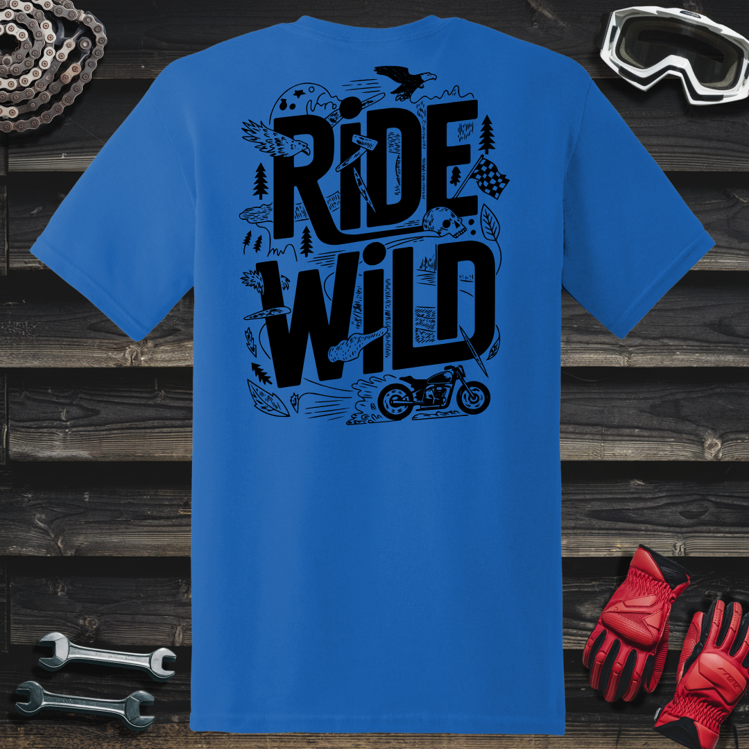Line Art Ride Wild T-Shirt