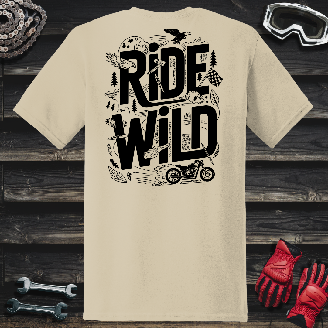 Line Art Ride Wild T-Shirt