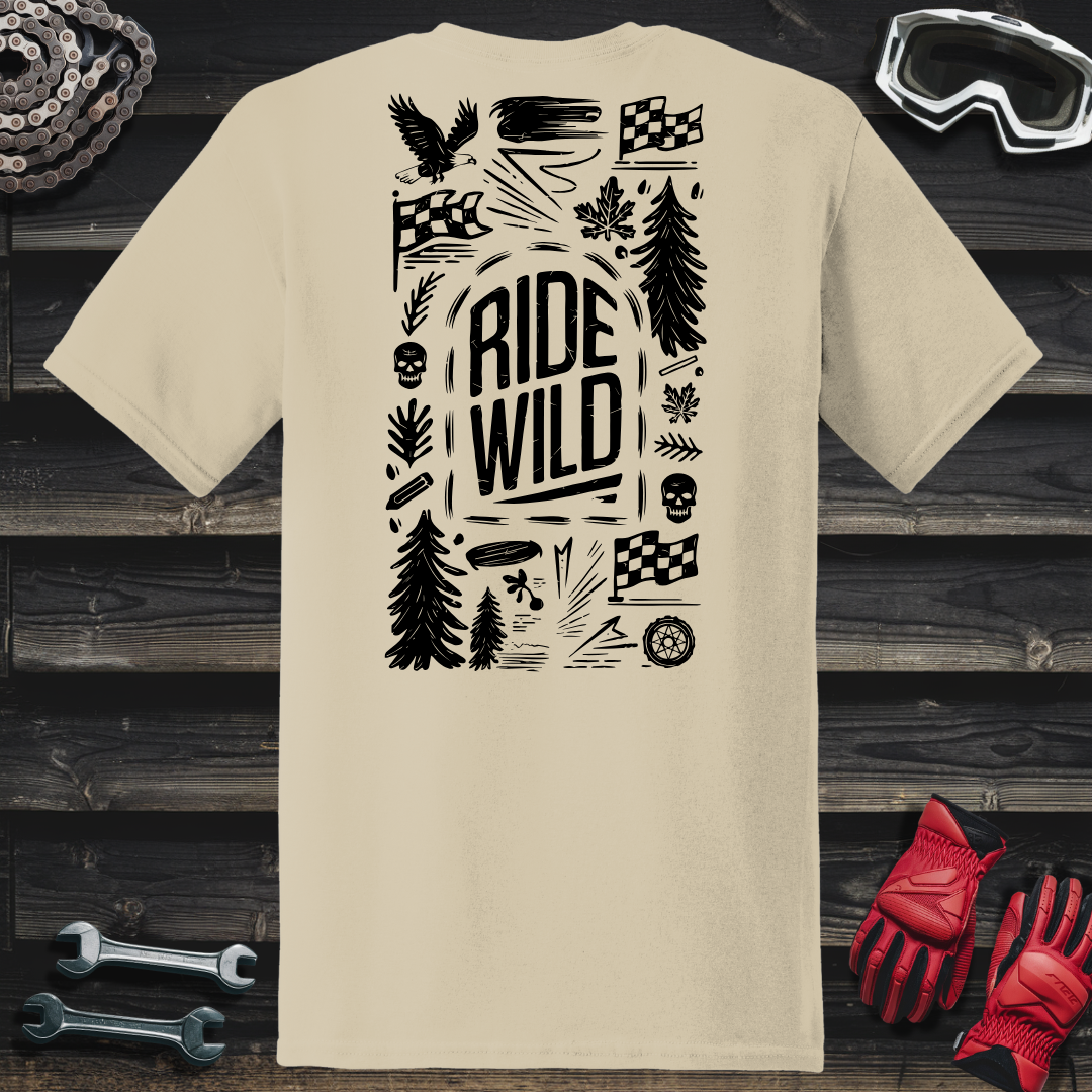 Hand Drawn Ride Wild Cartoon 2 T-Shirt