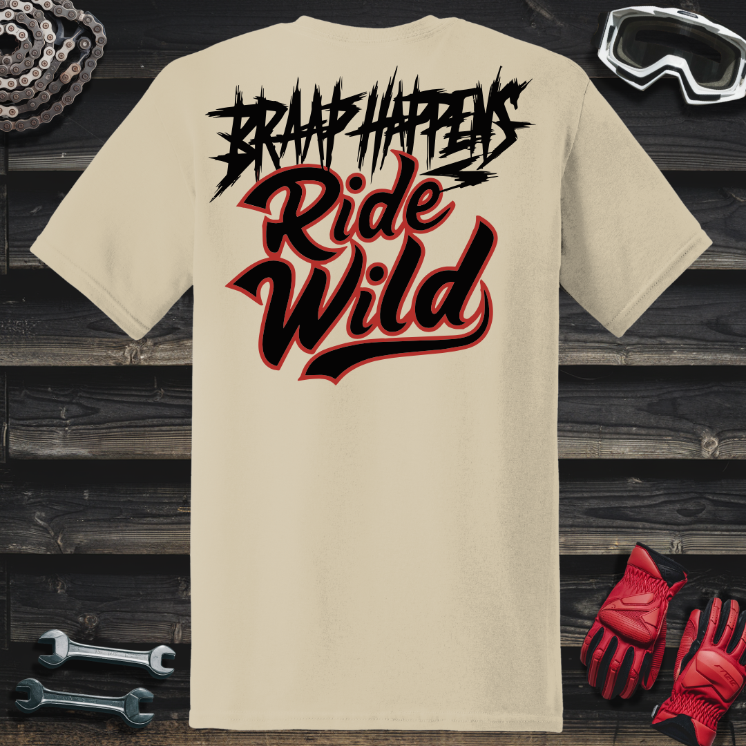 Braap Happens Red Design T-Shirt