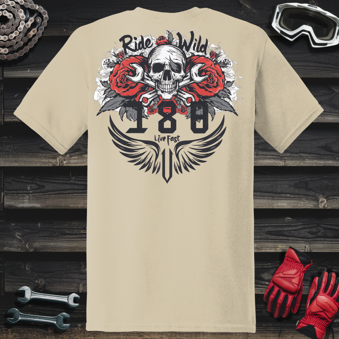 188 Skull & Angel Wings T-Shirt