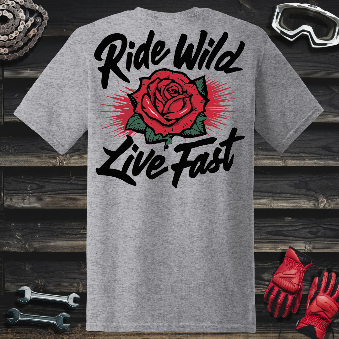 Ride Wild Rose Logo T-Shirt