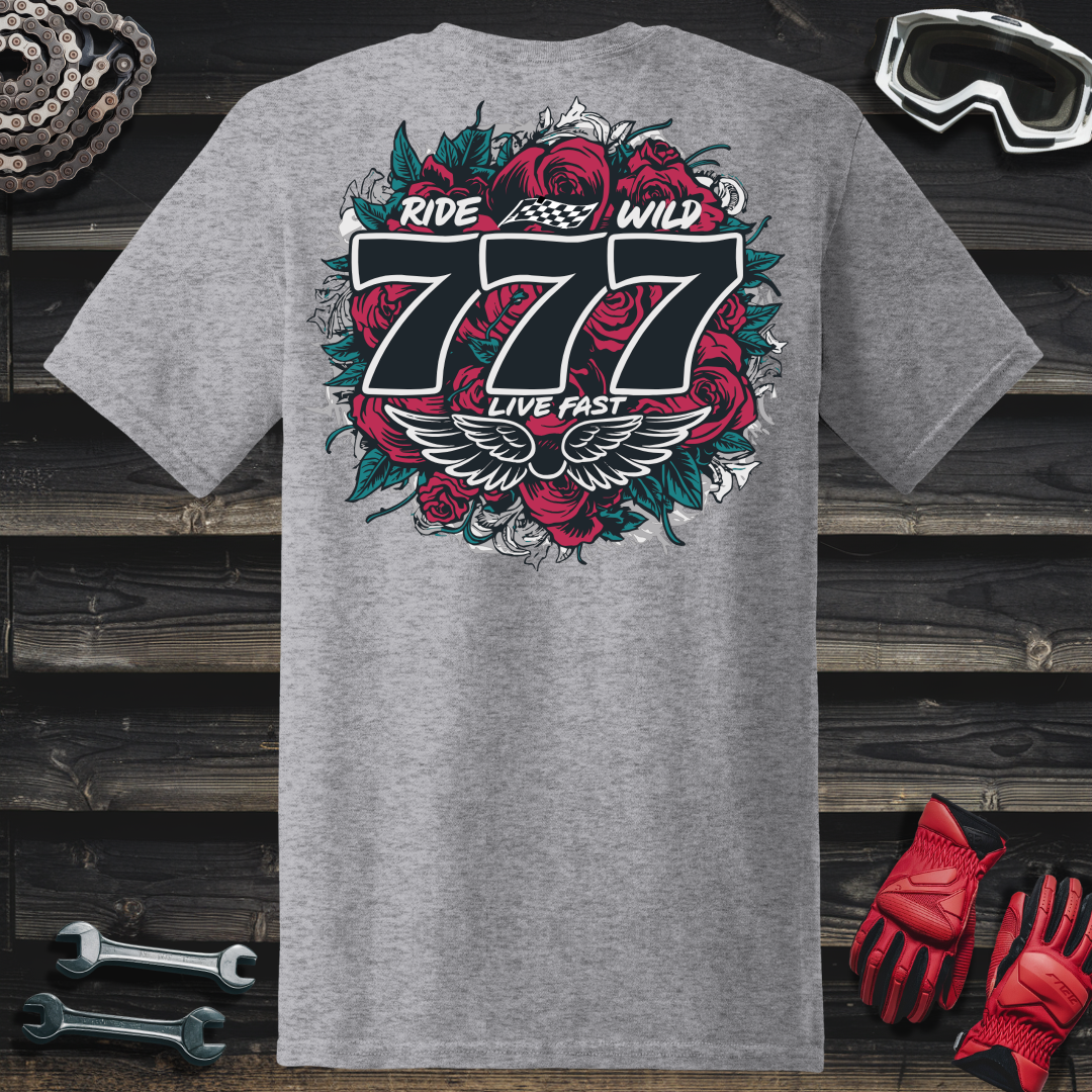 777 Red & Green Roses T-Shirt