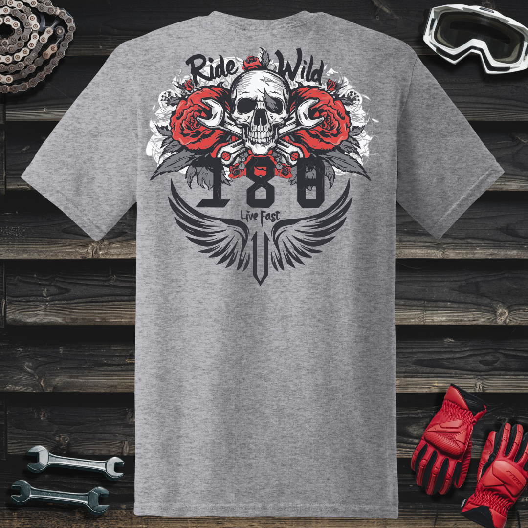 188 Skull & Angel Wings T-Shirt