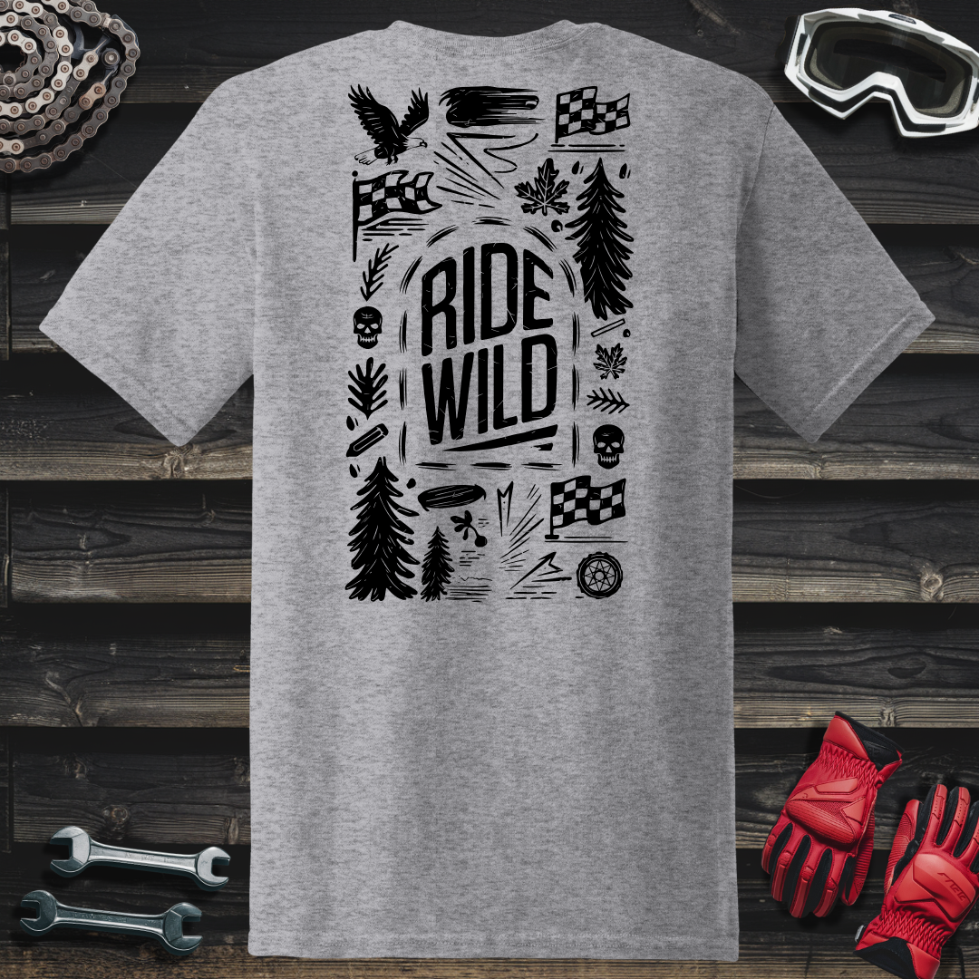 Hand Drawn Ride Wild Cartoon 2 T-Shirt