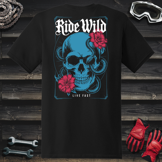 Snake Skull Blue T-Shirt