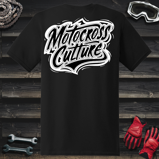 Motocross Culture White & Black T-Shirt