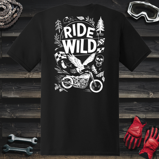 Hand Drawn Ride Wild Cartoon T-Shirt