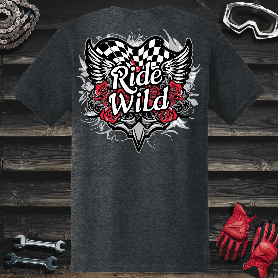 Ride Wild Rose & Wings T-Shirt