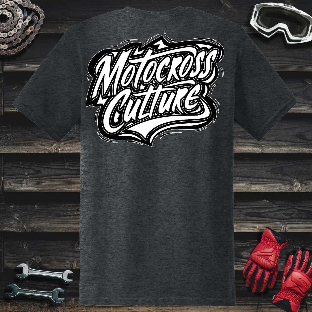 Motocross Culture White & Black T-Shirt