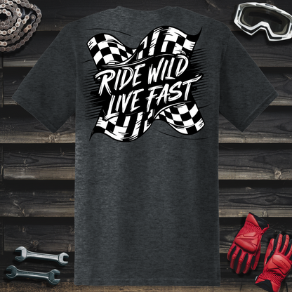 Ride Wild Checkered Flag T-Shirt