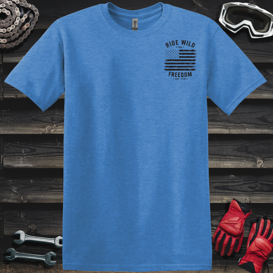 Ride Wild Freedom American Flag T-Shirt