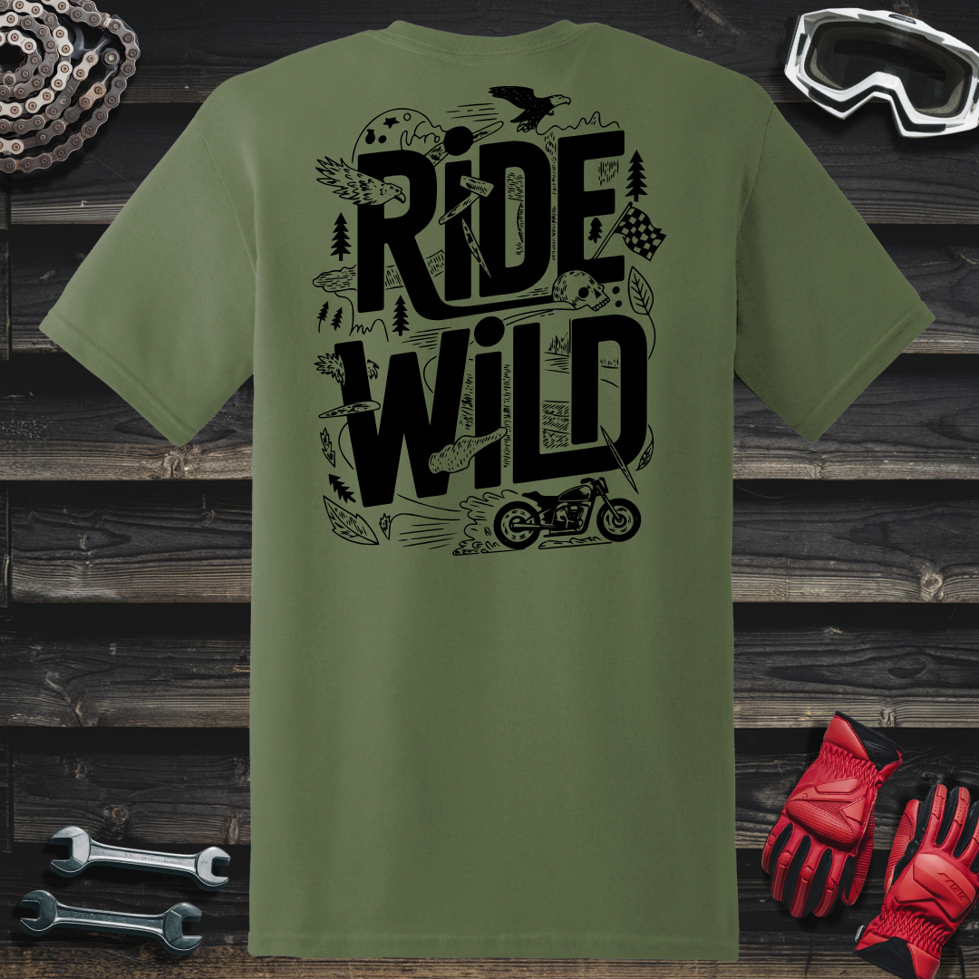 Line Art Ride Wild T-Shirt