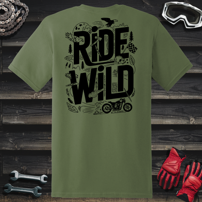 Line Art Ride Wild T-Shirt
