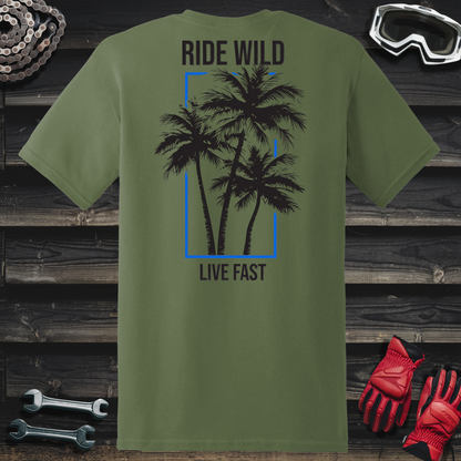 Palm Tree Ride Wild Live Fast T-Shirt