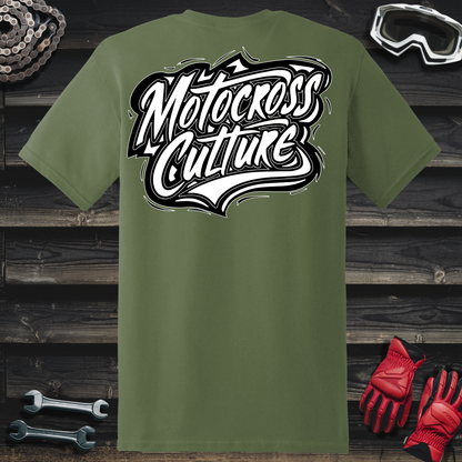 Motocross Culture White & Black T-Shirt