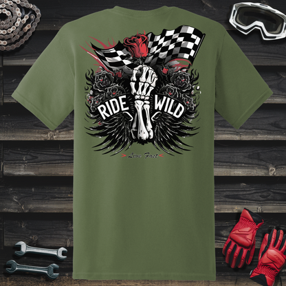 Black Roses & Skeleton Hand T-Shirt