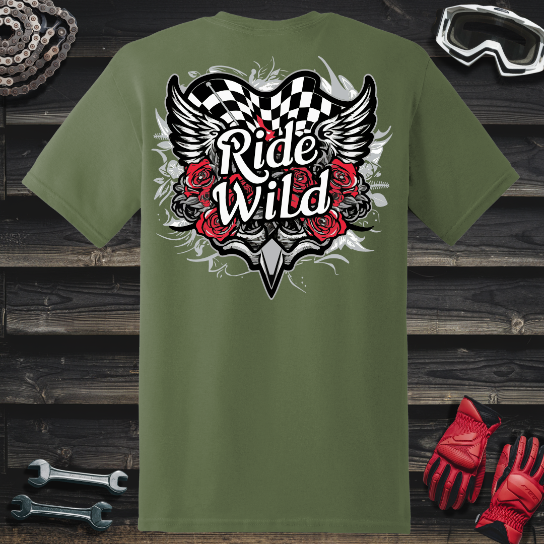 Ride Wild Rose & Wings T-Shirt