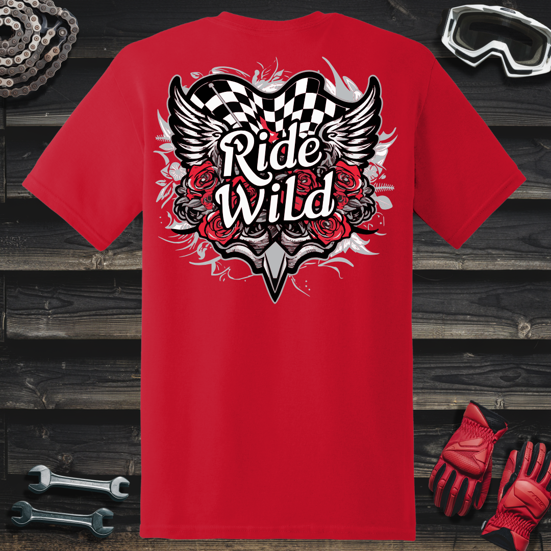 Ride Wild Rose & Wings T-Shirt
