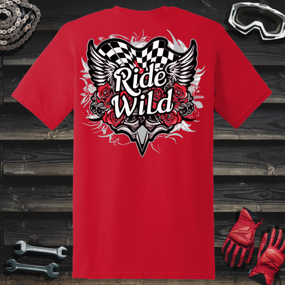 Ride Wild Rose & Wings T-Shirt
