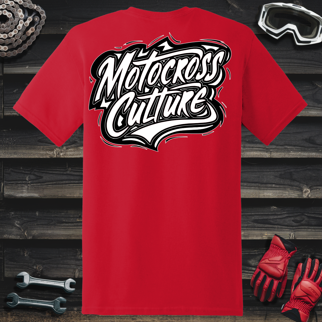 Motocross Culture White & Black T-Shirt