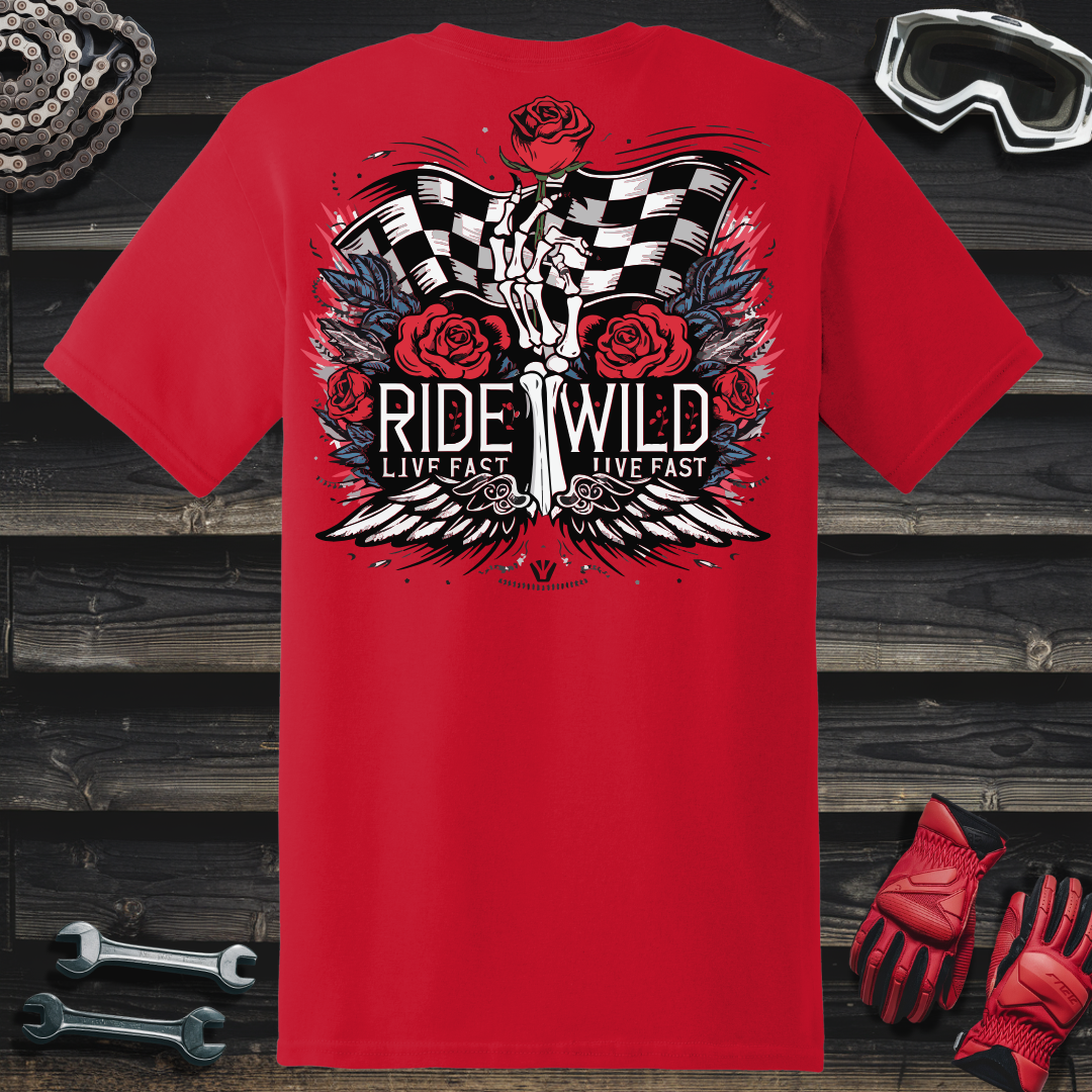 Skeleton Hand Holding Rose T-Shirt