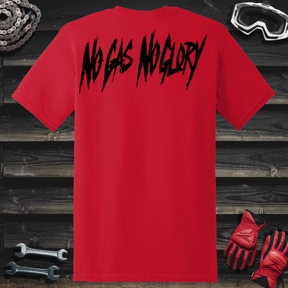 No Gas No Glory Typography T-Shirt