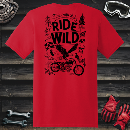 Hand Drawn Ride Wild Cartoon T-Shirt