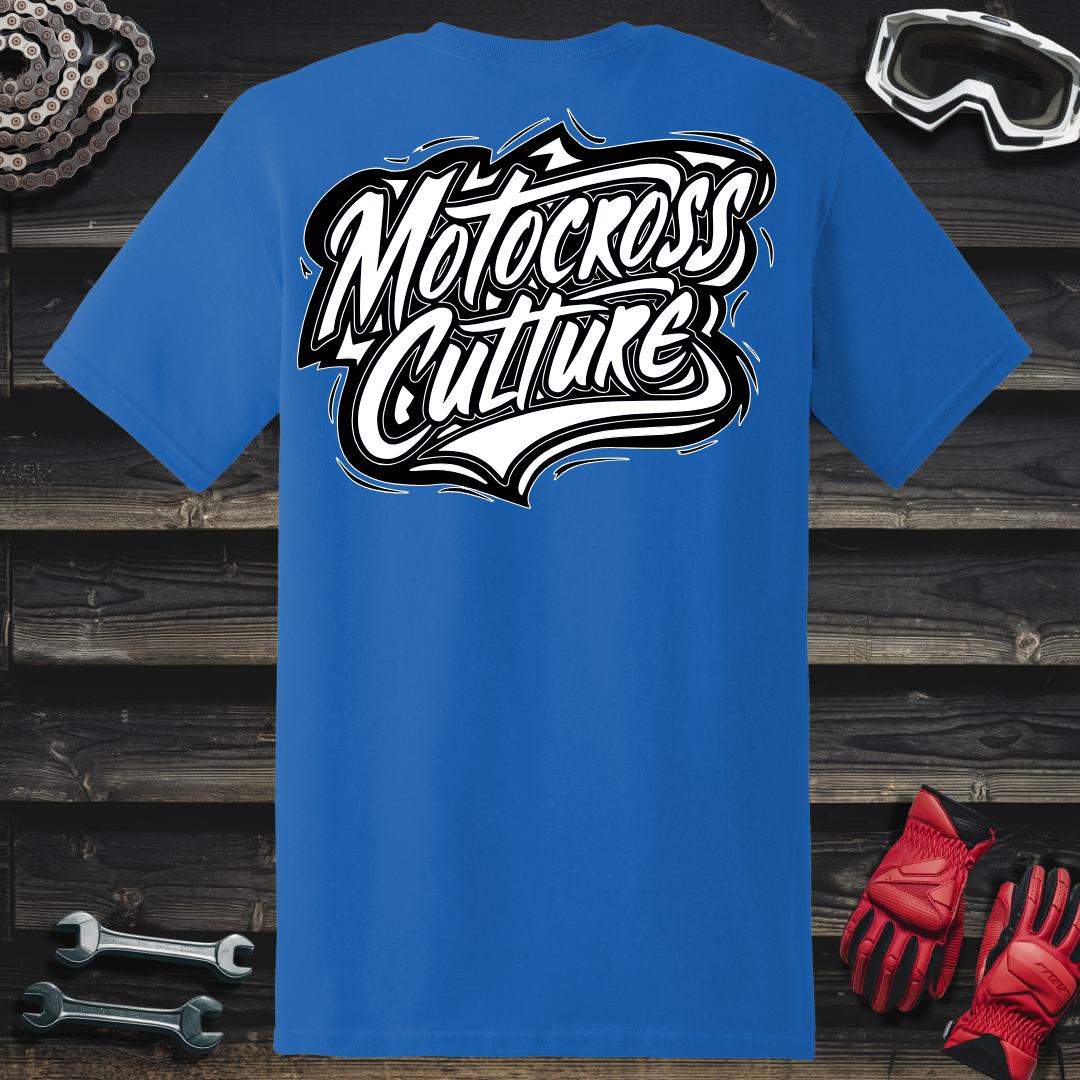 Motocross Culture White & Black T-Shirt