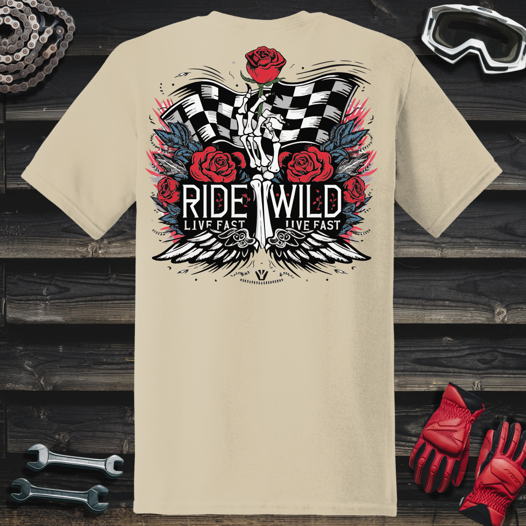 Skeleton Hand Holding Rose T-Shirt