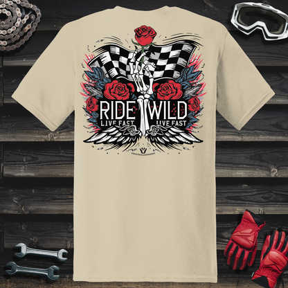 Skeleton Hand Holding Rose T-Shirt