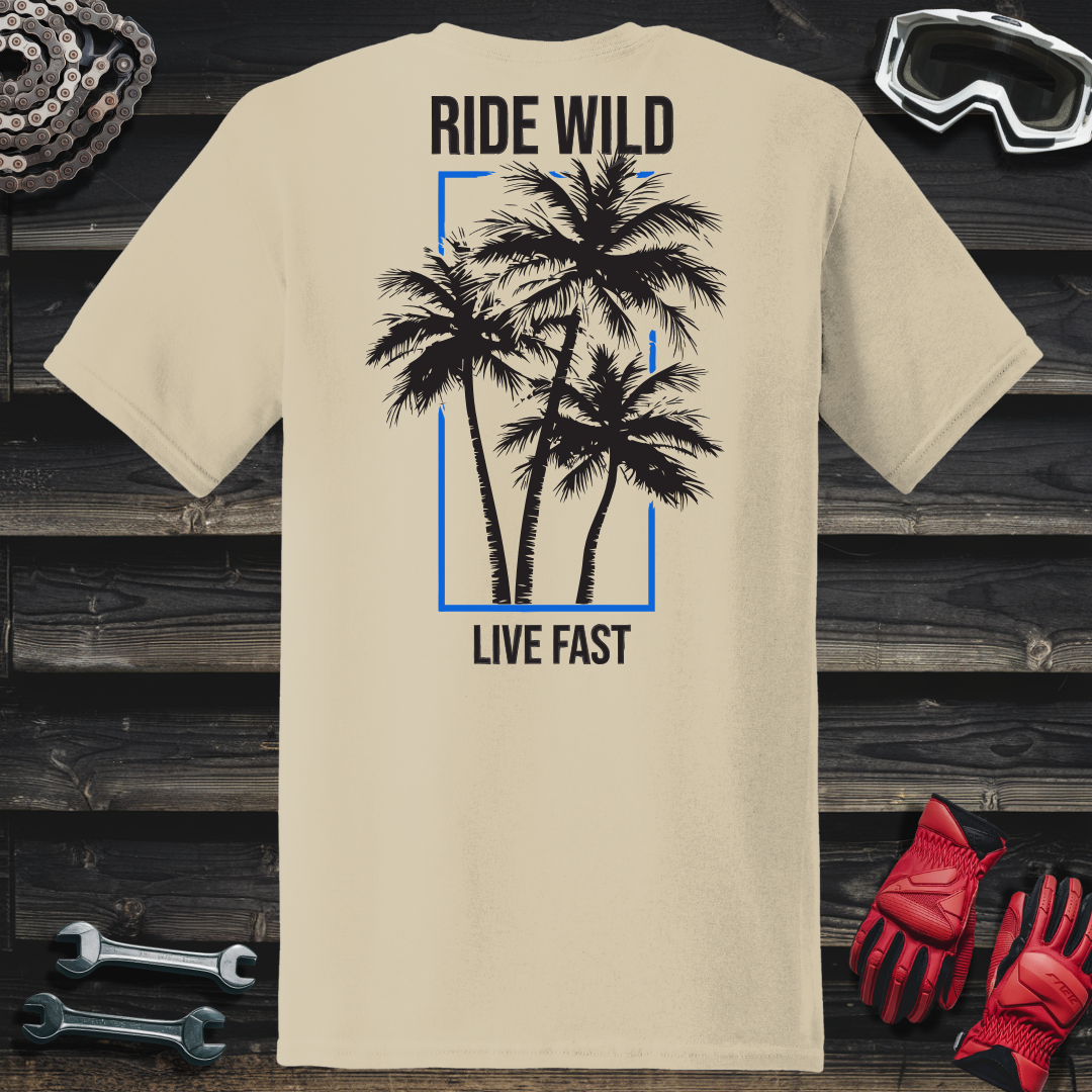 Palm Tree Ride Wild Live Fast T-Shirt