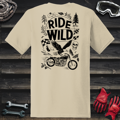 Hand Drawn Ride Wild Cartoon T-Shirt