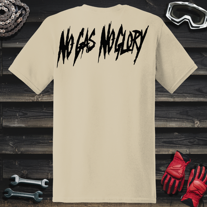 No Gas No Glory Typography T-Shirt