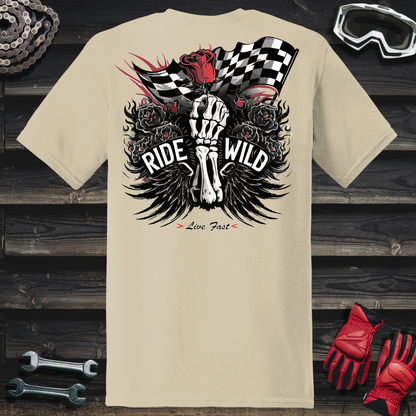 Black Roses & Skeleton Hand T-Shirt