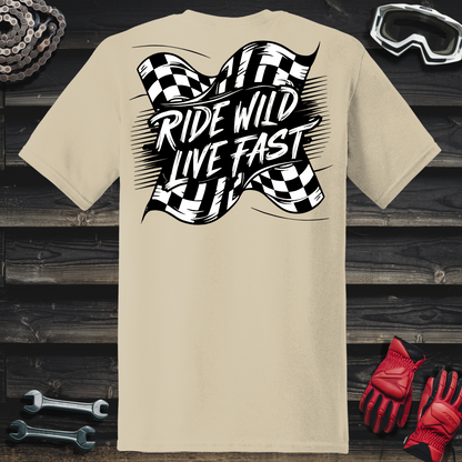 Ride Wild Checkered Flag T-Shirt