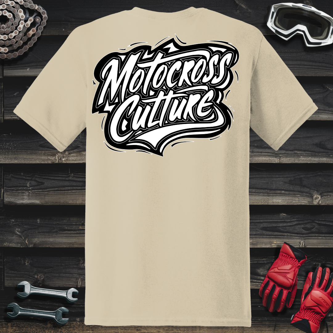 Motocross Culture White & Black T-Shirt