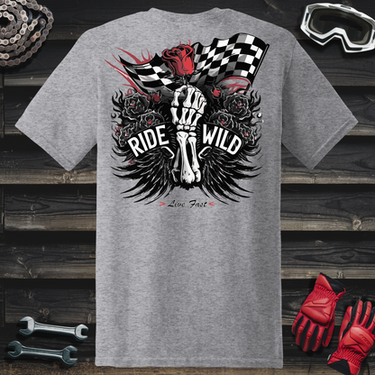Black Roses & Skeleton Hand T-Shirt